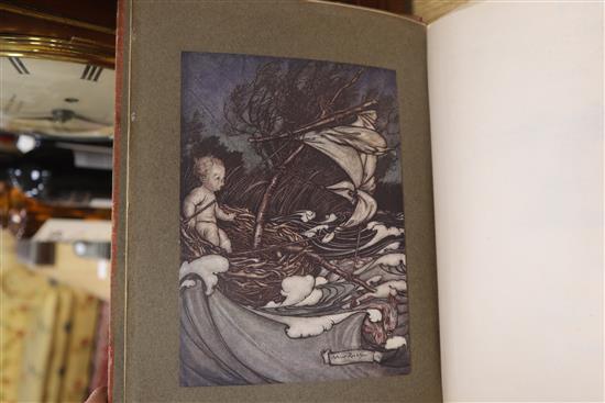 Three Arthur Rackham illustrated books: Peter Pan in Kensington Gardens, 4th edition, published 1907; Snowdrop